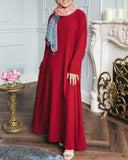 Brick Red Empire Zip Abaya