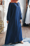 Navy Blue Blouse Abaya