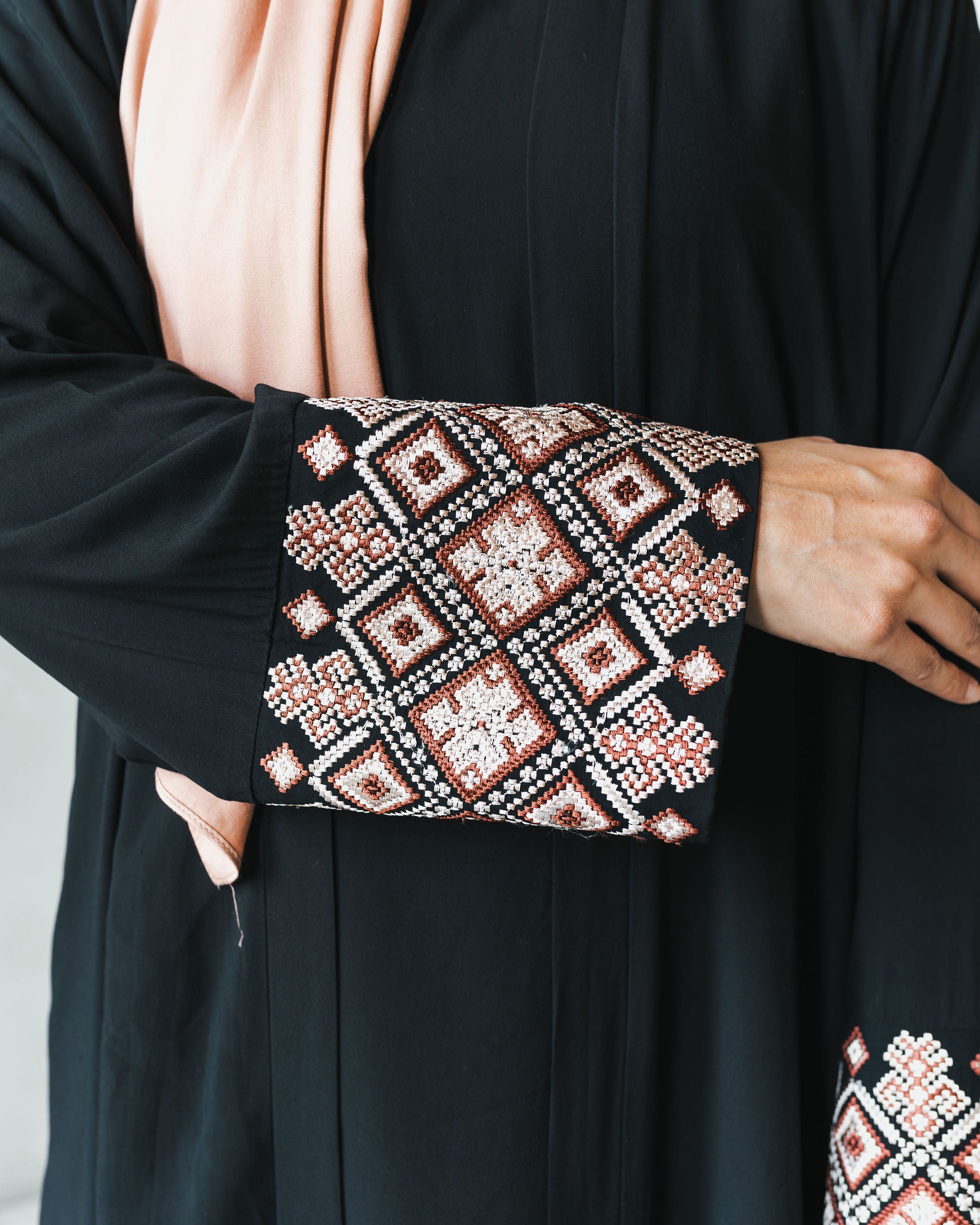 Black Marina Embroidered Kimono