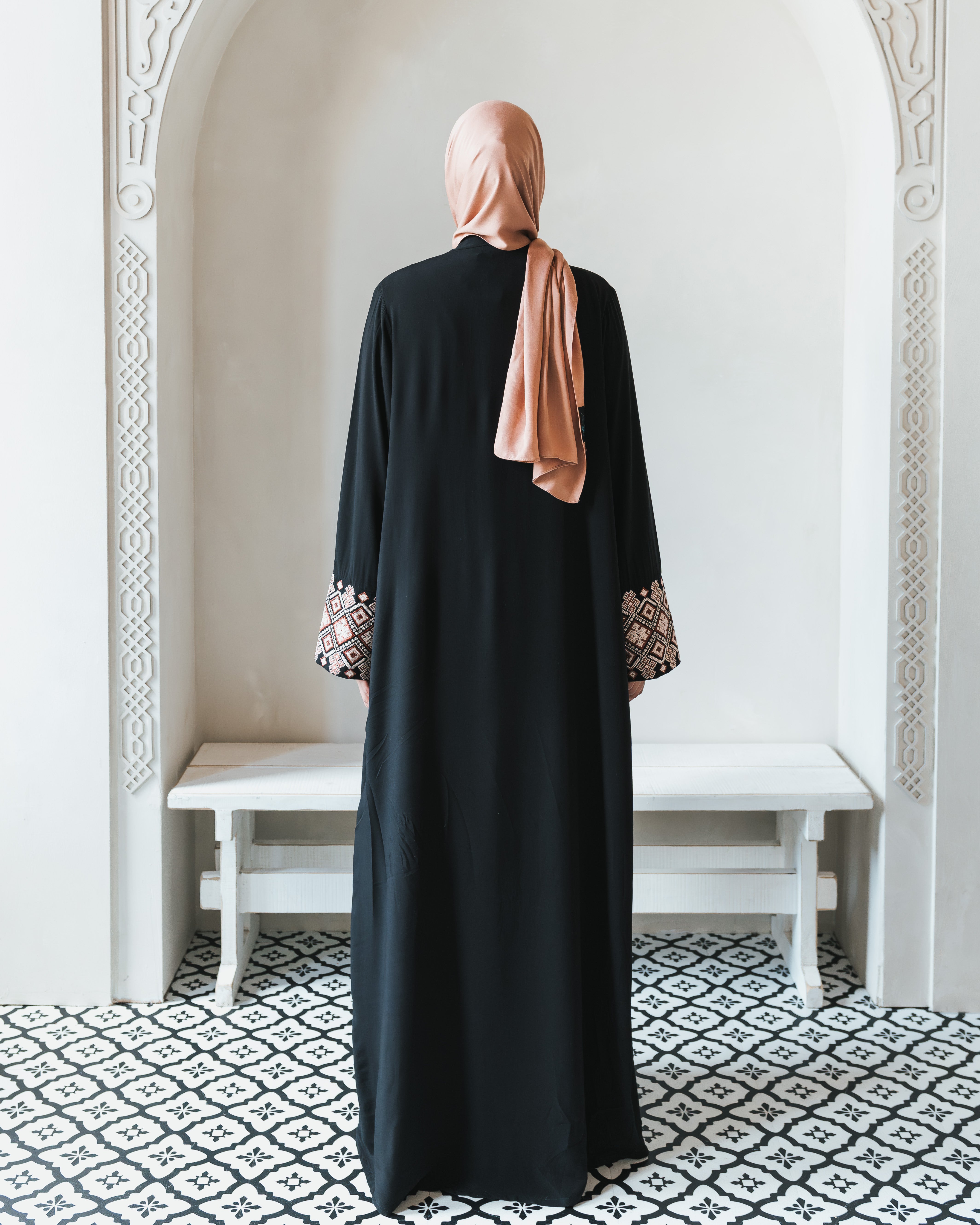 Black Marina Embroidered Kimono
