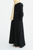 Girl's Black Hoodie Abaya