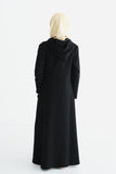 Girl's Black Hoodie Abaya
