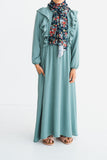 Girls Sage Ruffle Abaya