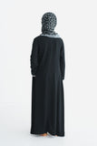 Girl's Black Empire Lace Abaya