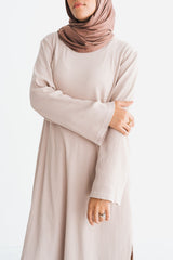 Women's Beige Ribbed 2-Piece Co-Ord Set