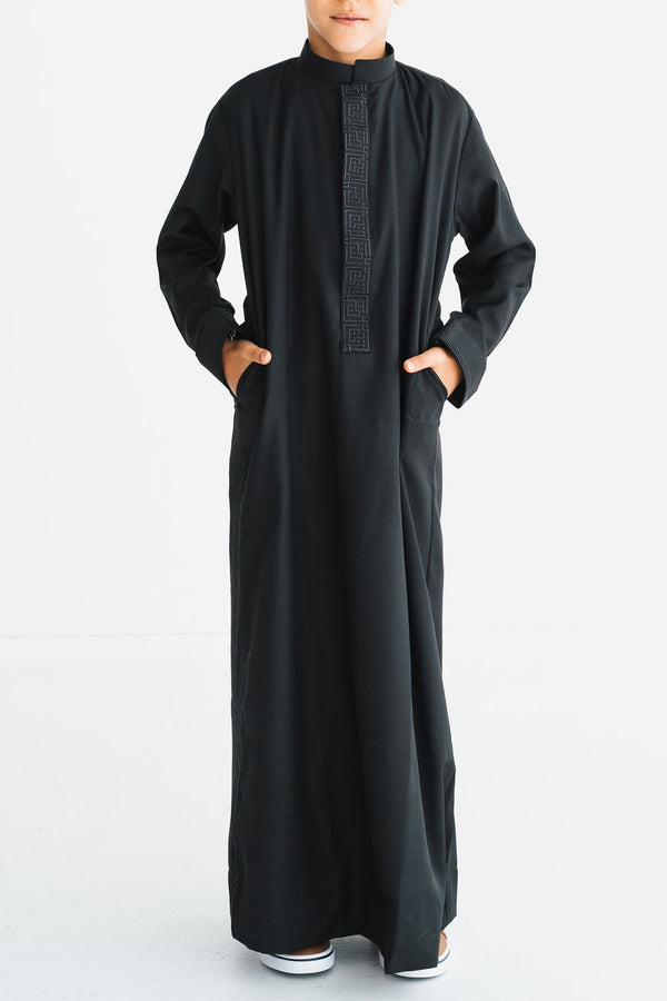 Boy's Black Signature Thobe
