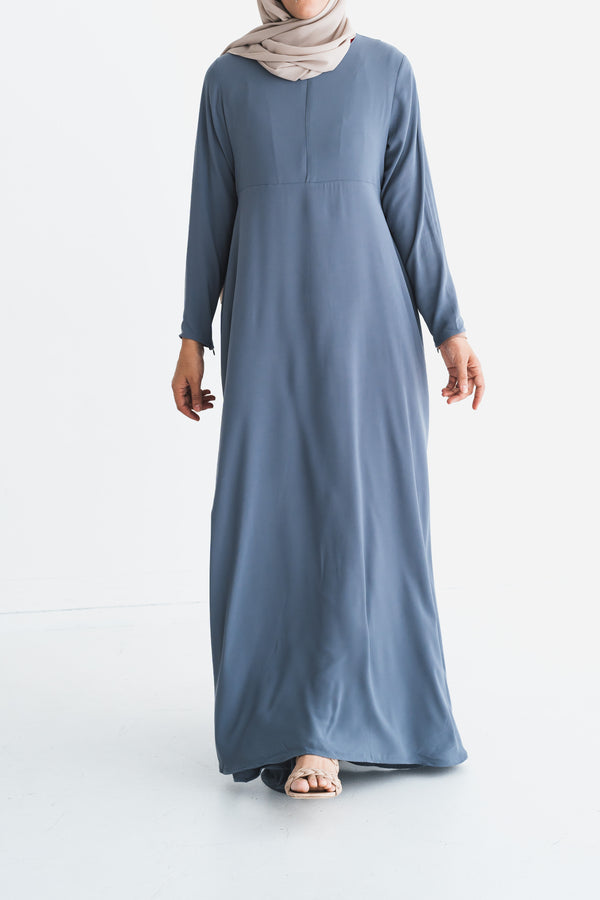 Grey Empire Zip Abaya