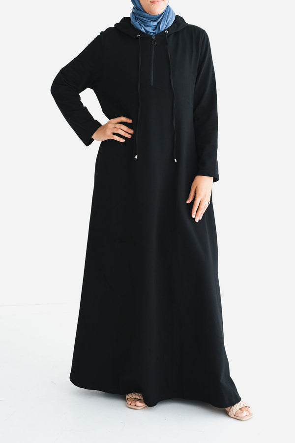 Black Hoodie Abaya