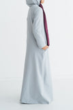 Girl's Silver Grey Hoodie Abaya