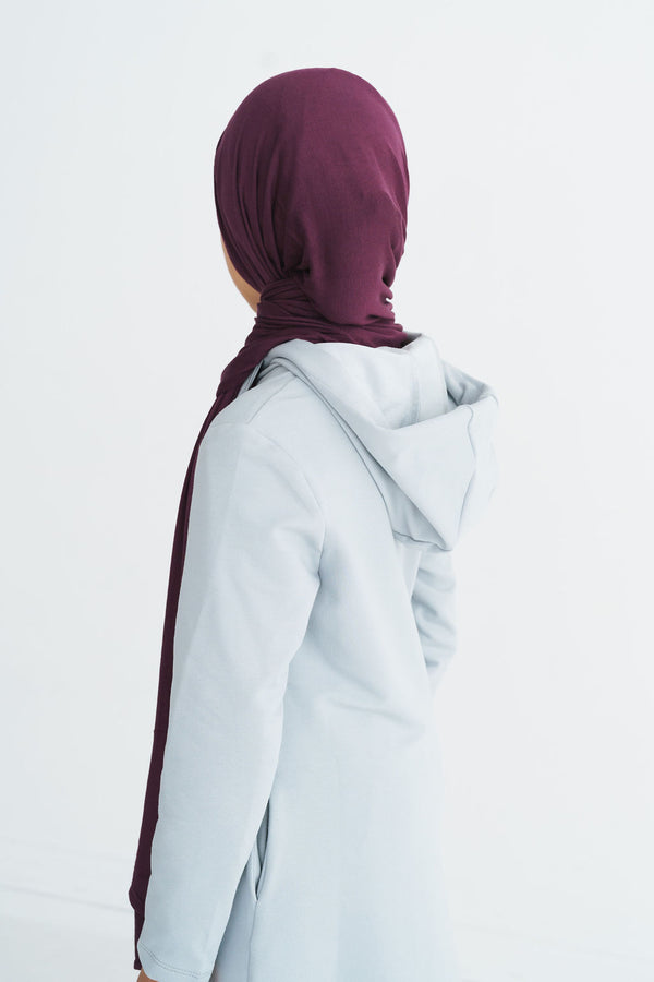 Plum Jersey Wrap HijaaB