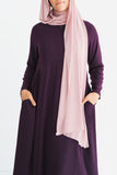 Plum Purple Empire Zip Abaya