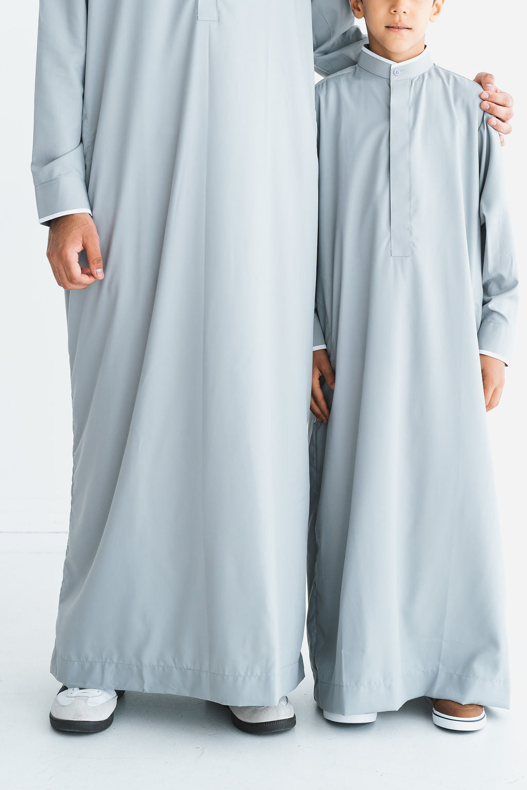 Boy's Light Grey Basic Thobe