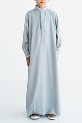 Boy's Light Grey Basic Thobe