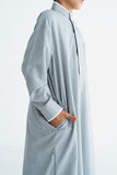 Boy's Light Grey Basic Thobe