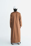 Men's Brown Embroidered Omani Thobe