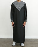 Men's Black Kufiya Thobe