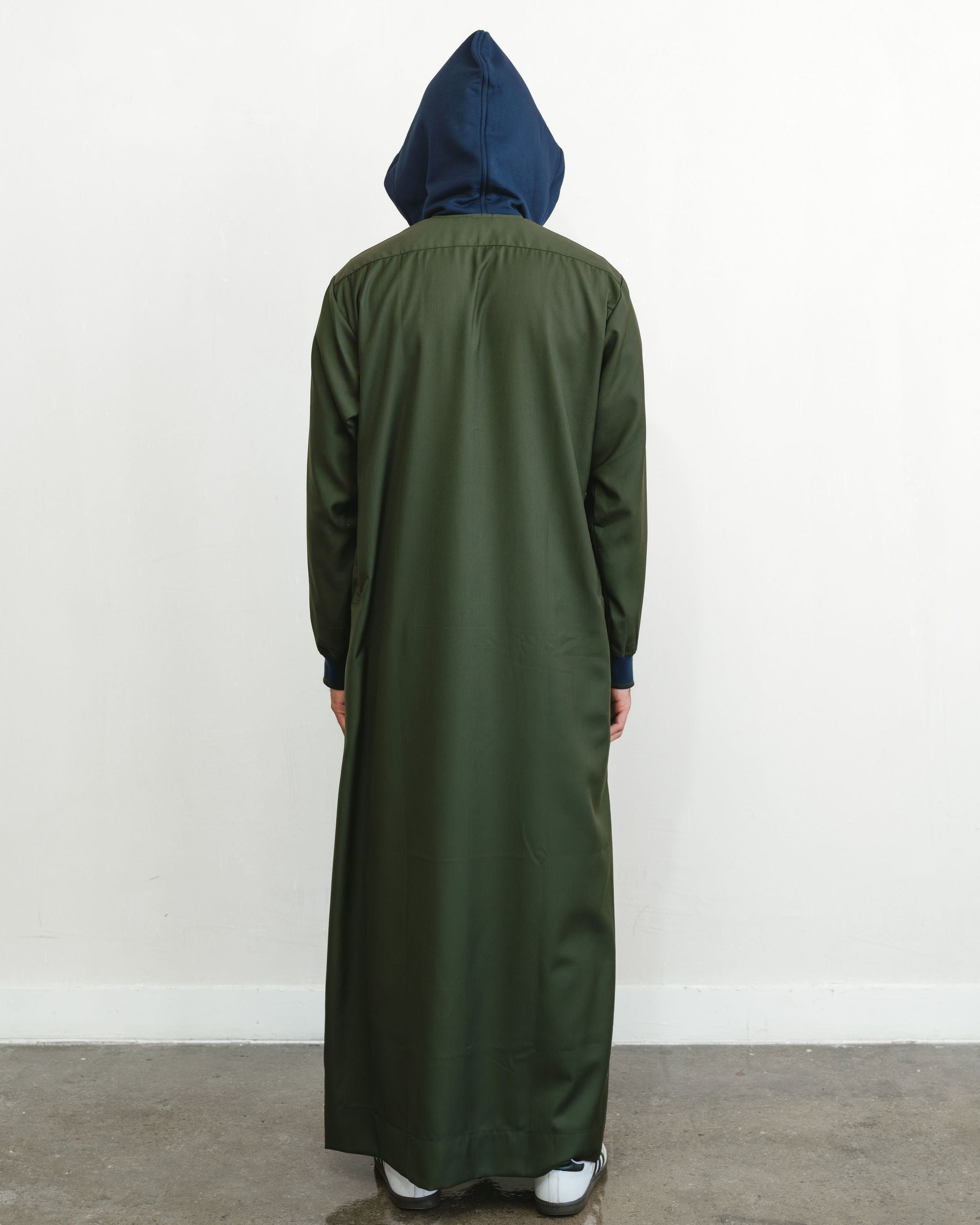 Men's Army Green Zipper Hoodie Thobe