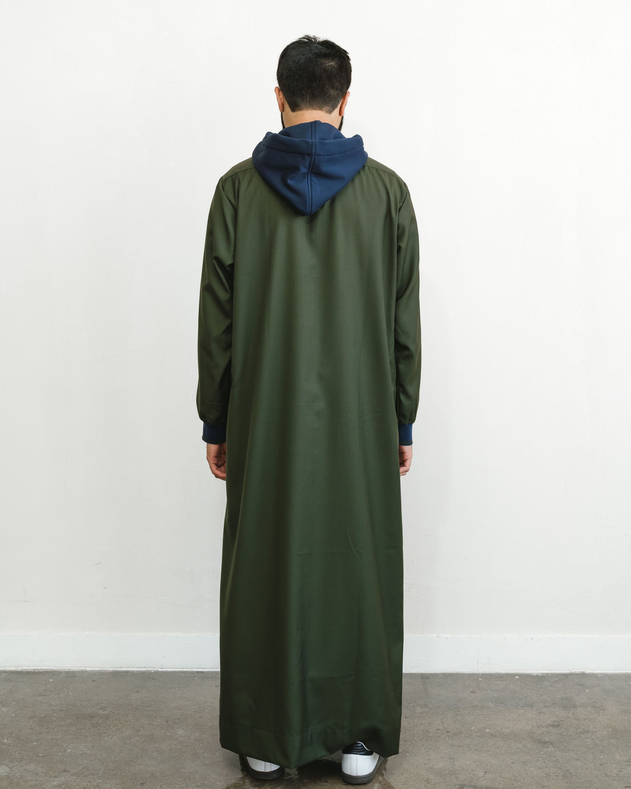 Men's Army Green Zipper Hoodie Thobe