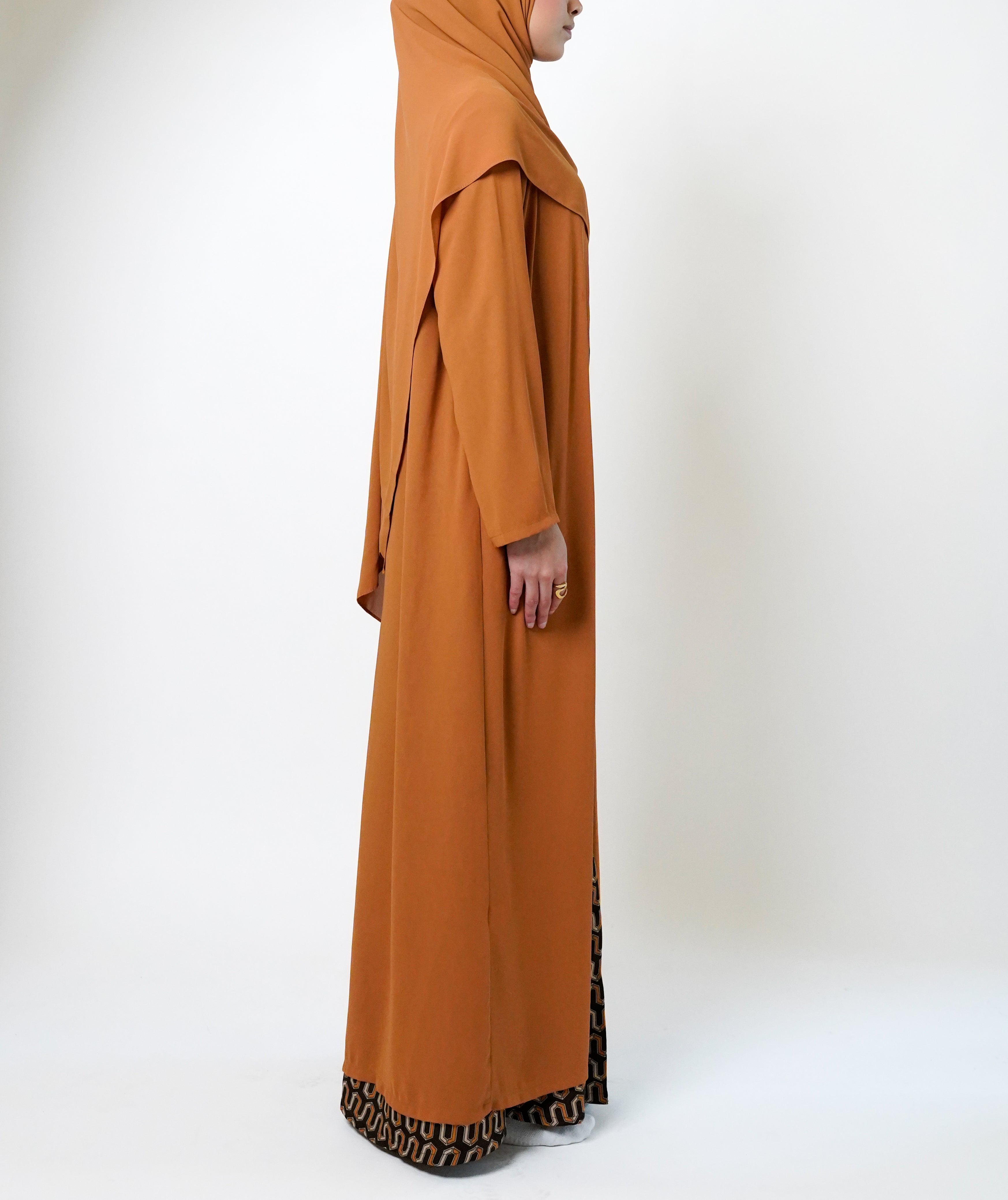 Goldenrod Full-Length Sheer Cardigan