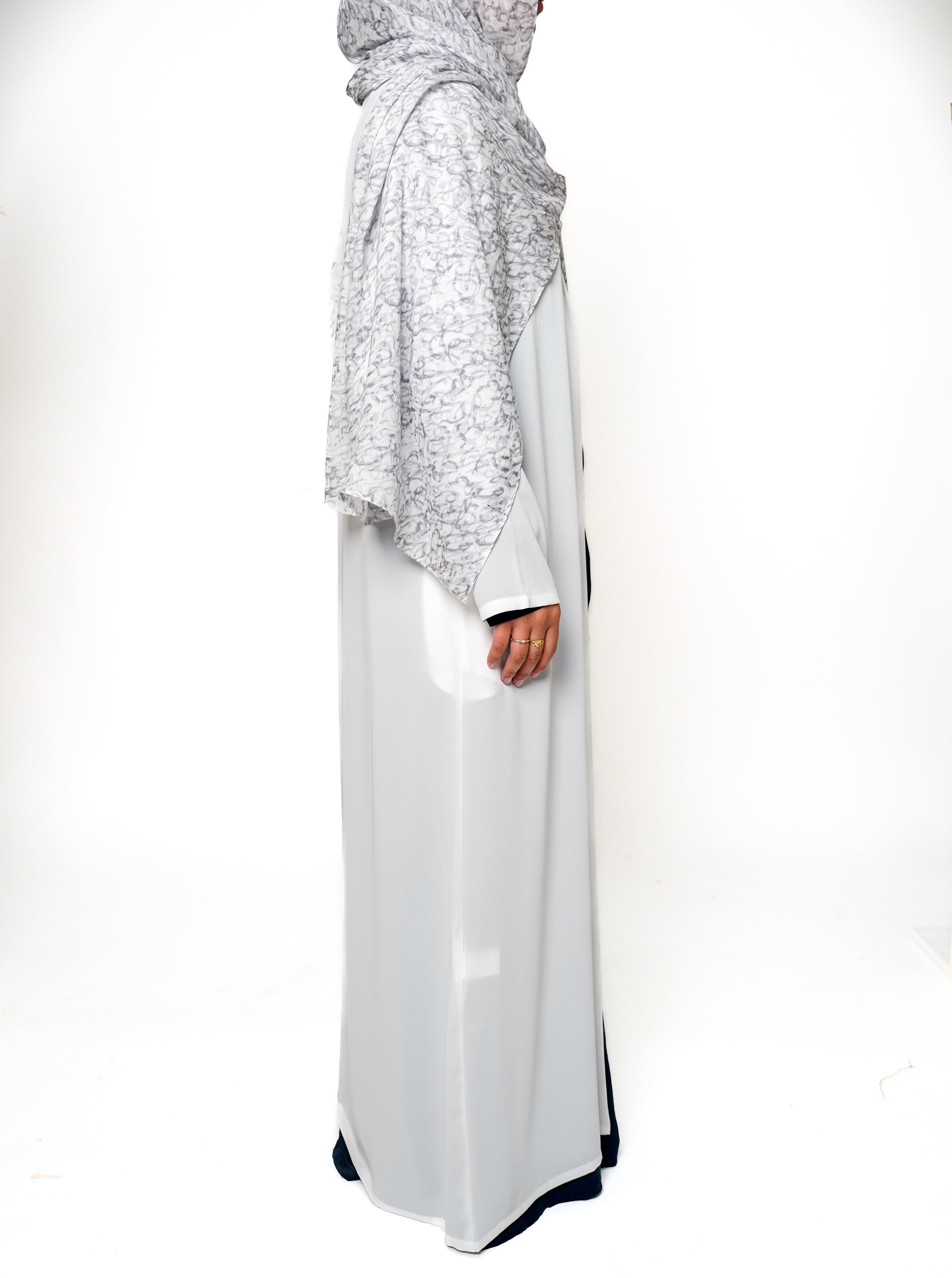 Ivory Full-Length Sheer Cardigan