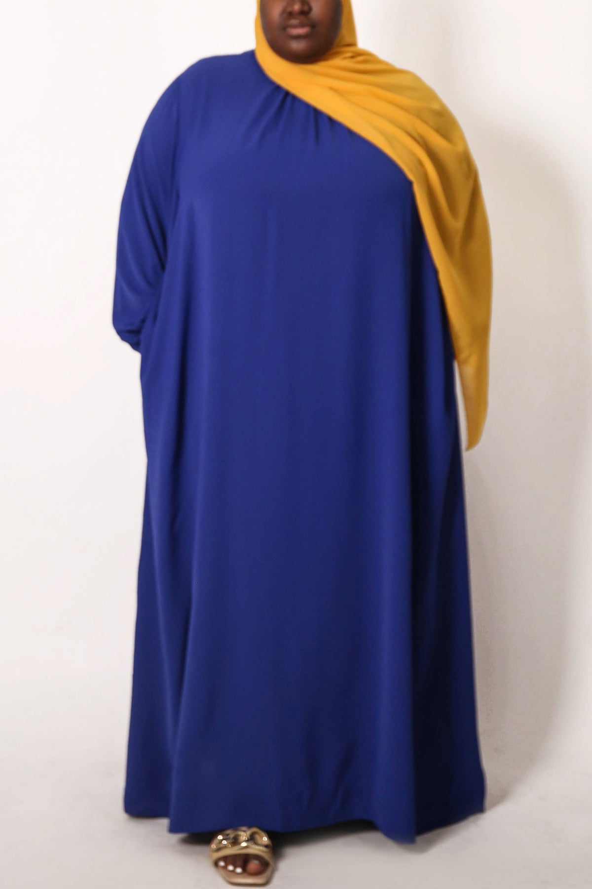Plus Royal Blue Blouse Abaya