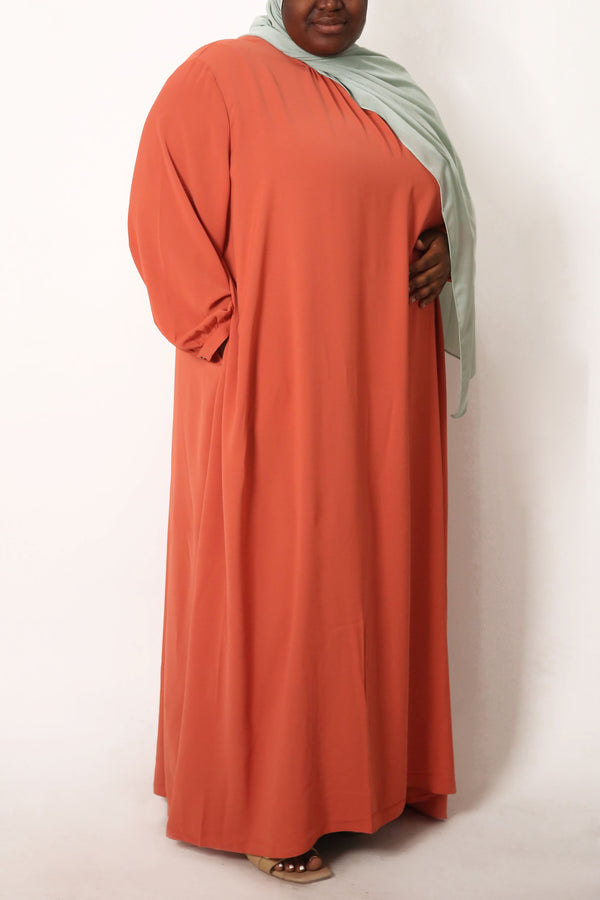 Plus Tangerine Blouse Abaya