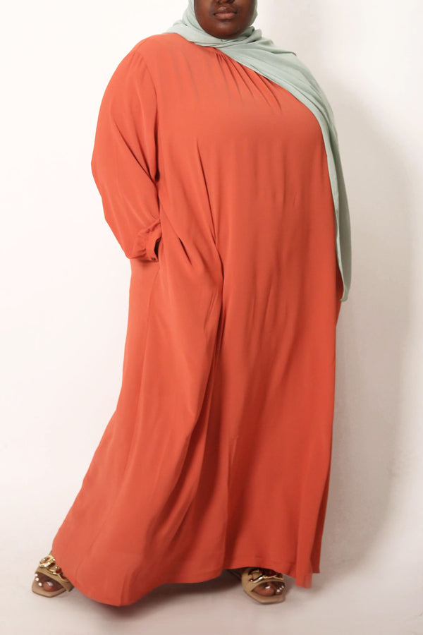 Plus Tangerine Blouse Abaya