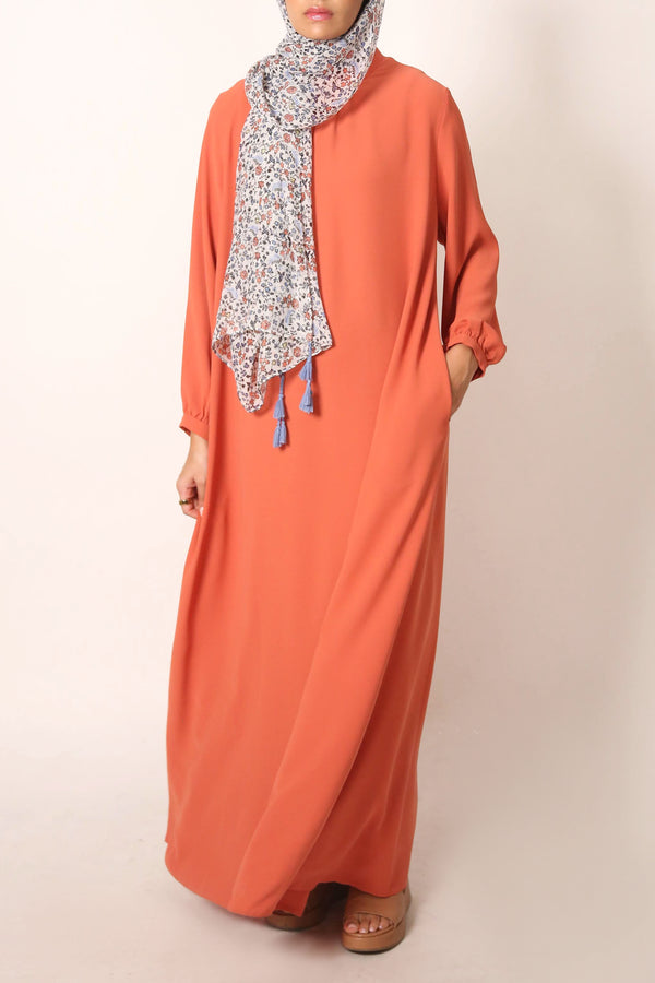 Tangerine Blouse Abaya