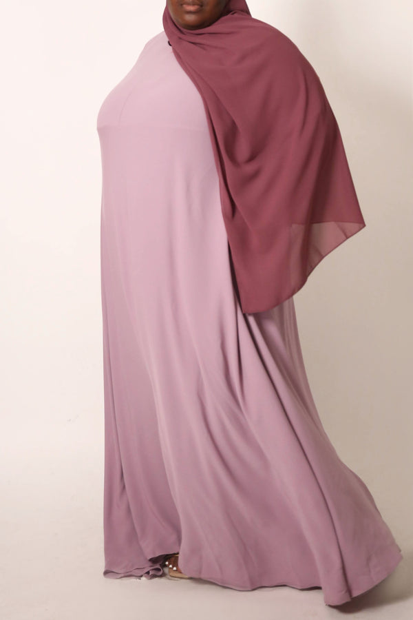 Plus Lilac Empire Zip Abaya