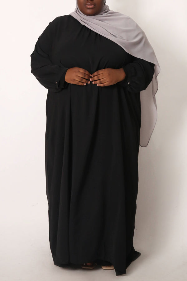 Plus Black Blouse Abaya
