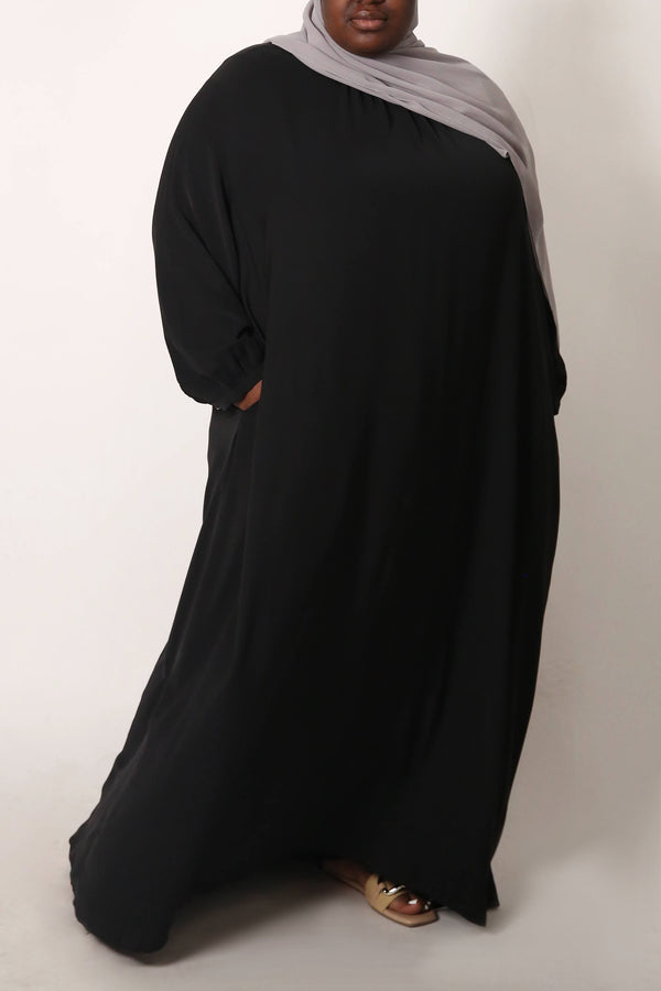 Plus Black Blouse Abaya