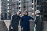 Men's Navy Mockneck Thobe