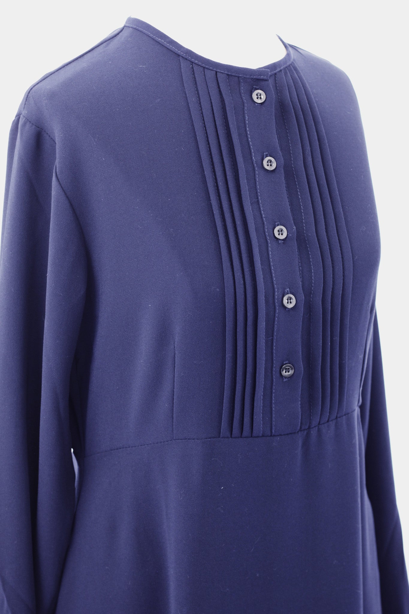 Ink Blue Pintuck Pleated Crepe Jilbab