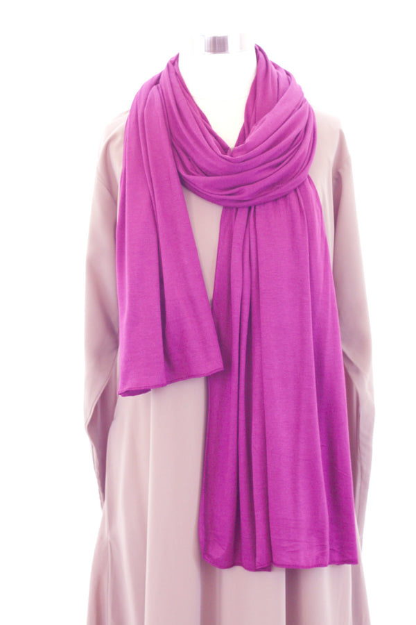 Fuschia Jersey Wrap HijaaB