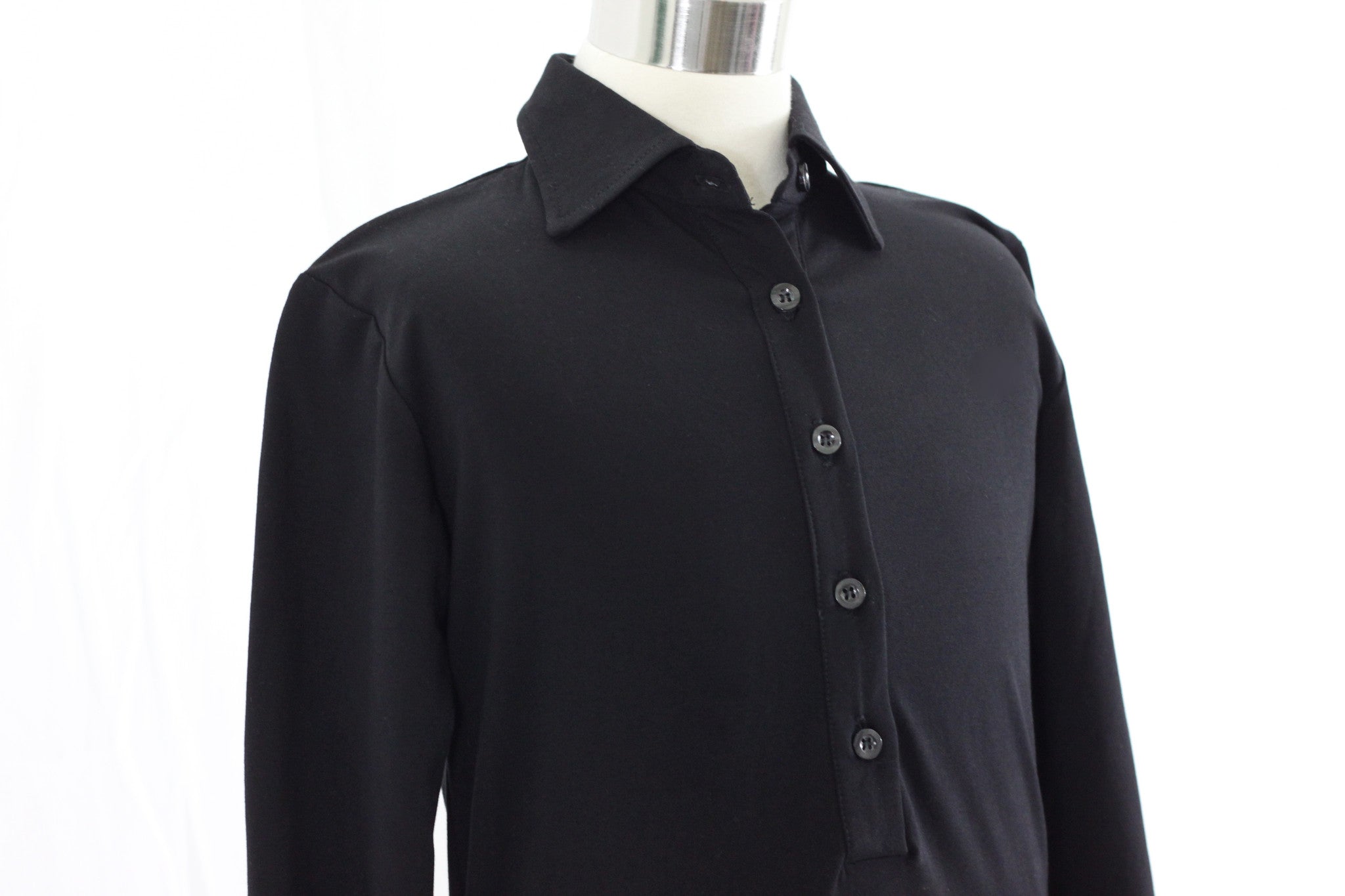 Girl's Black Jersey Polo