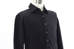 Girl's Black Jersey Polo