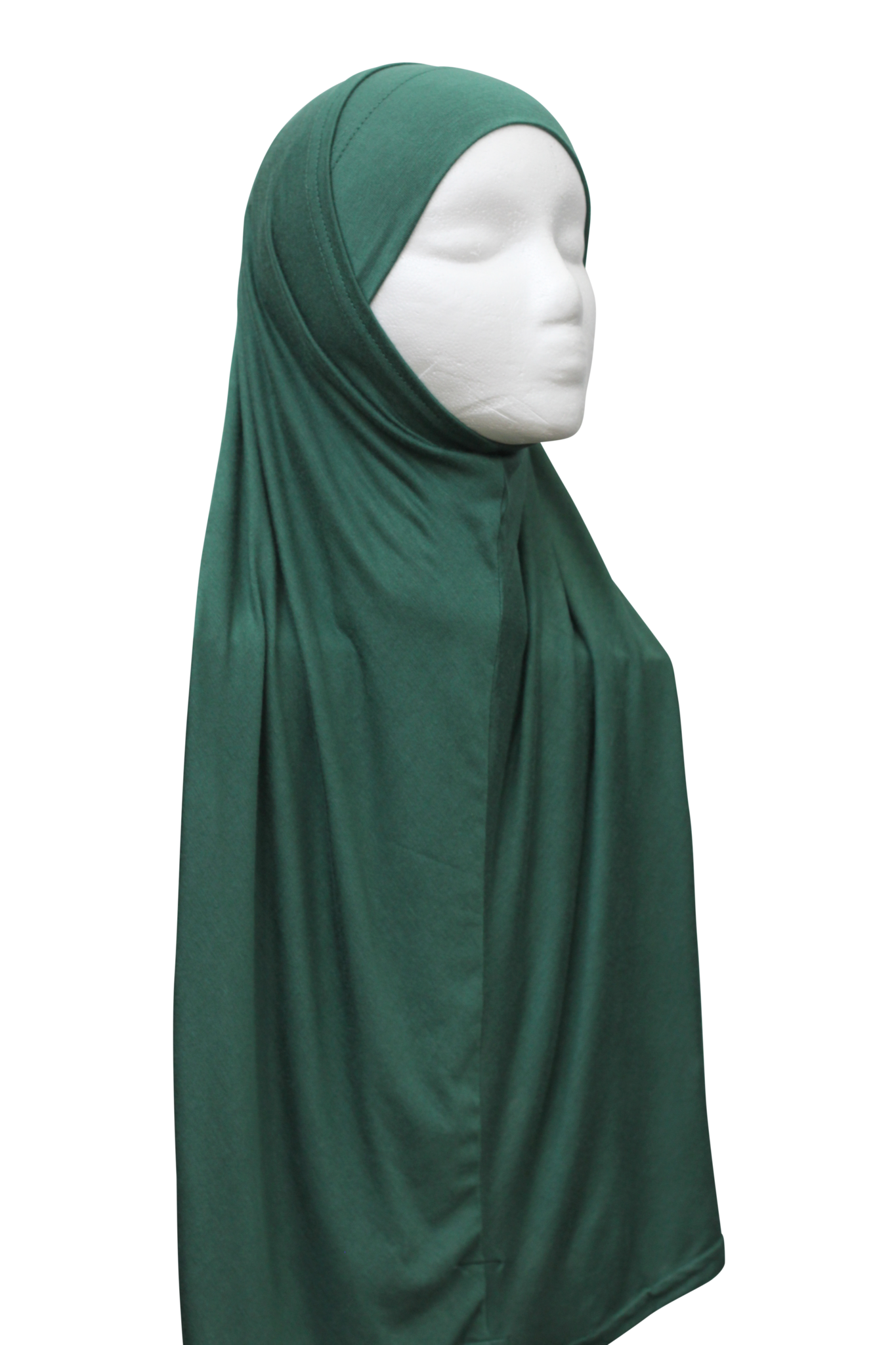 One Piece Slip-on Hijab - Emerald Green