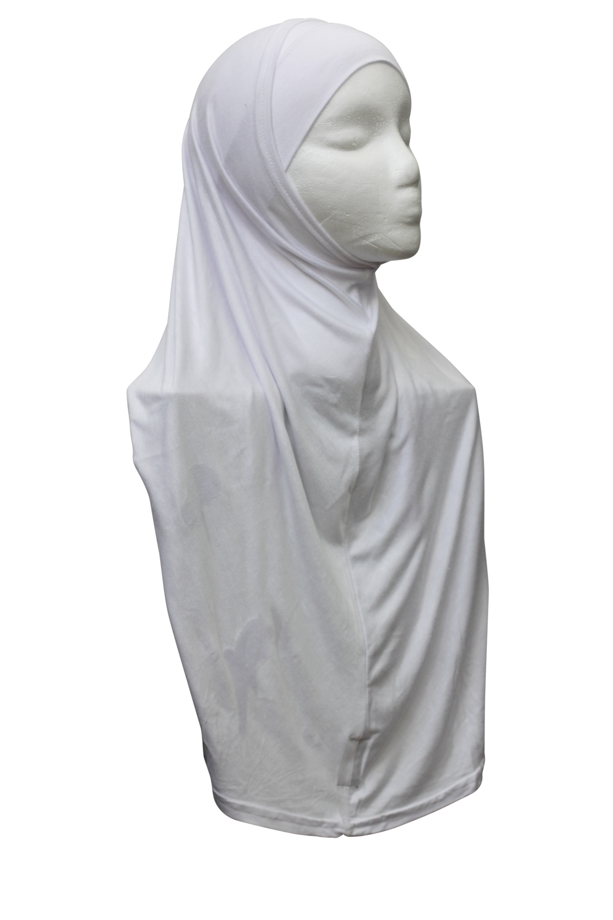 Two Piece Slip-on Hijab - White