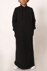 Boy's Black Mockneck Thobe