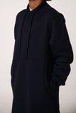 Boy's Navy Mockneck Thobe
