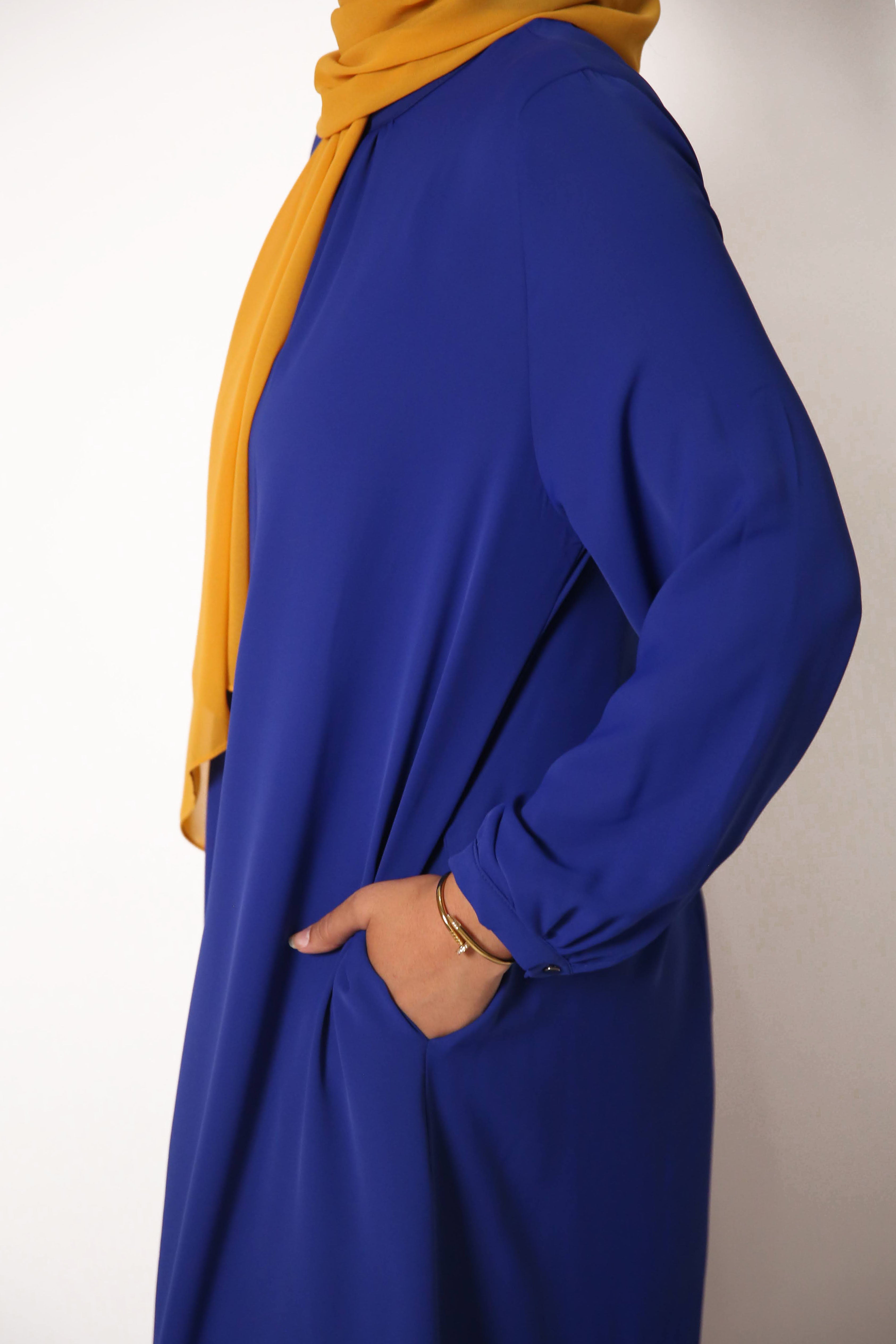 Royal Blue Blouse Abaya