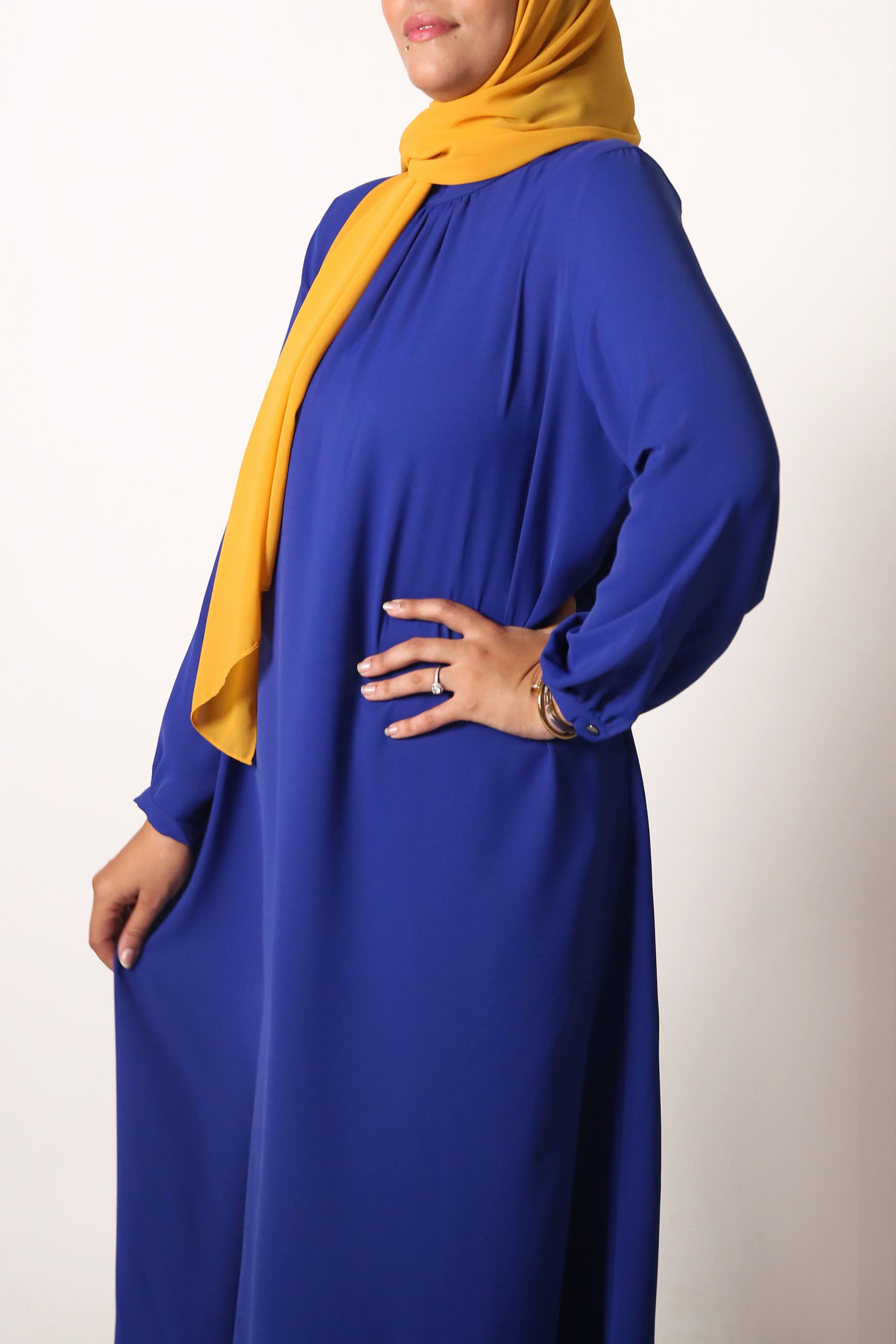 Royal Blue Blouse Abaya