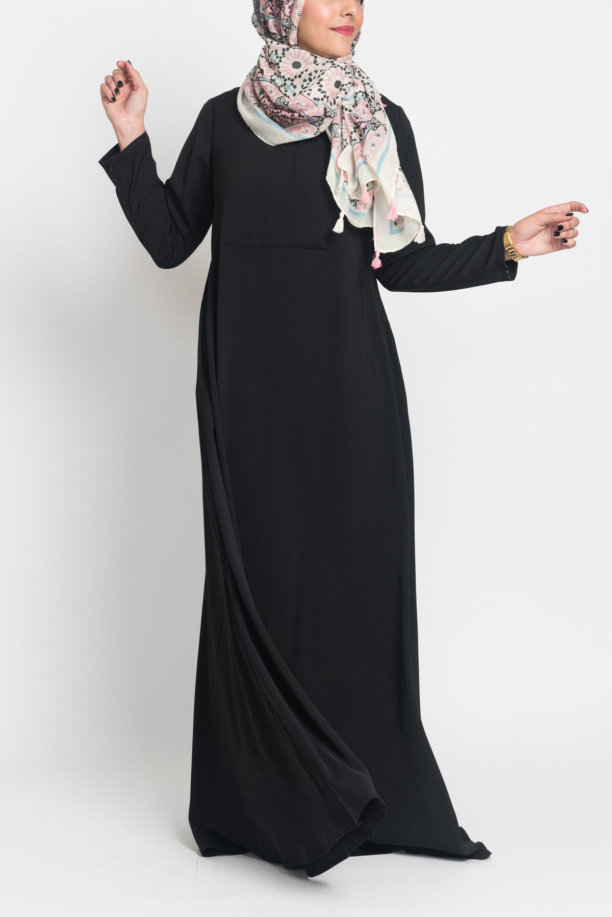 Black Empire Zip Abaya