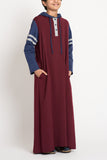 Boy's Burgundy Accent Hoodie Thobe