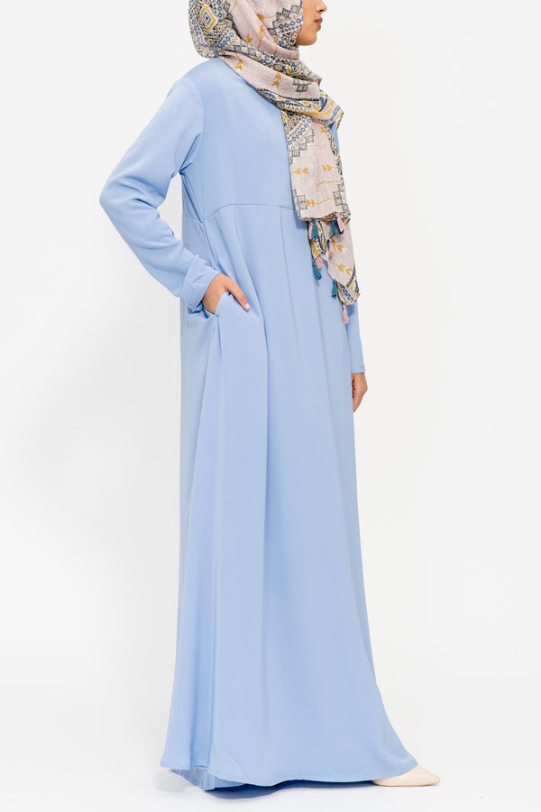 Powder Blue Empire Zip