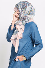 Pink Patchwork Wrap Hijab