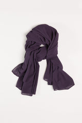 Royal Eggplant Purple Chiffon Georgette Hijab