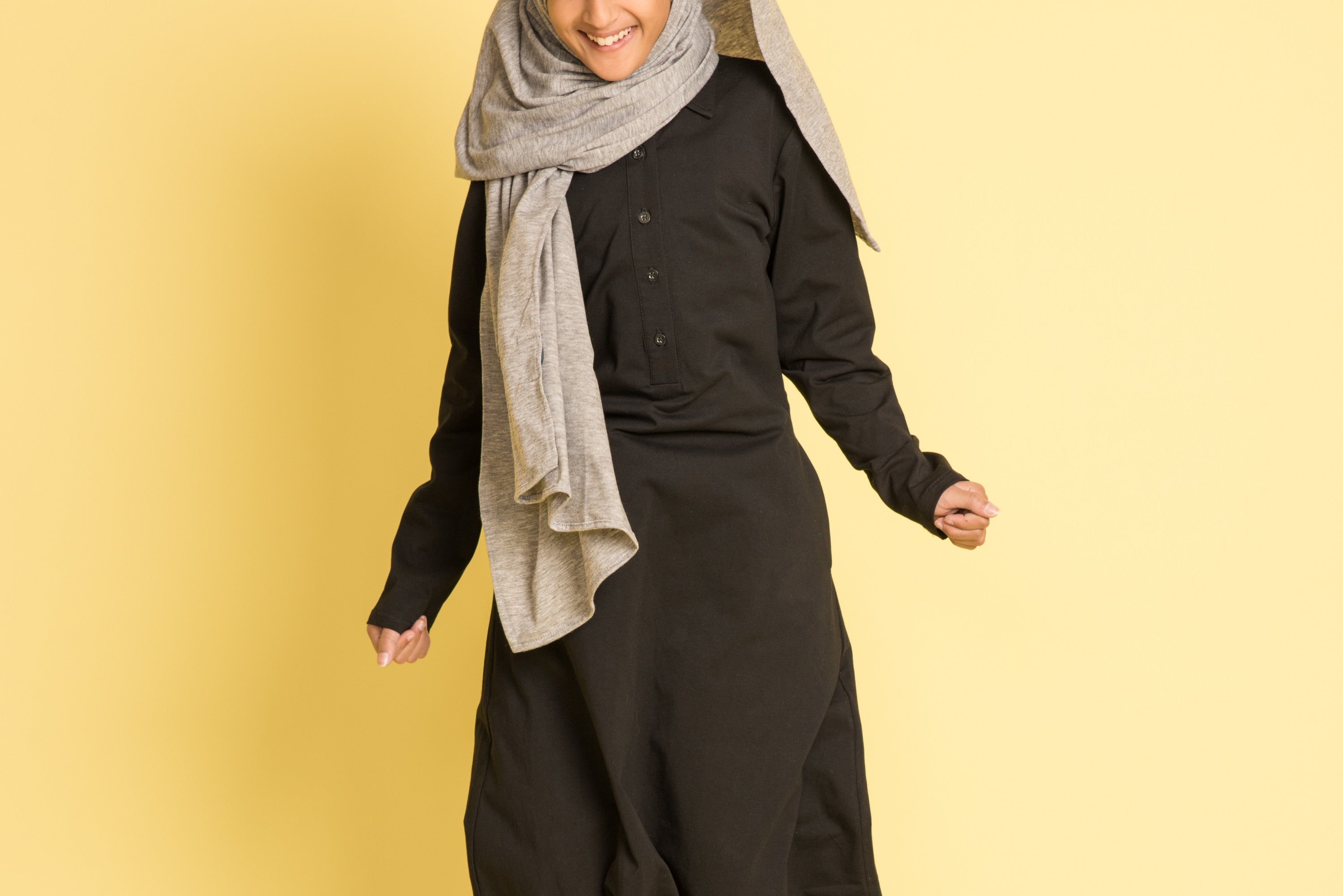 Girl's Black Jersey Polo