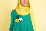 Girl's Green Corsage Abaya
