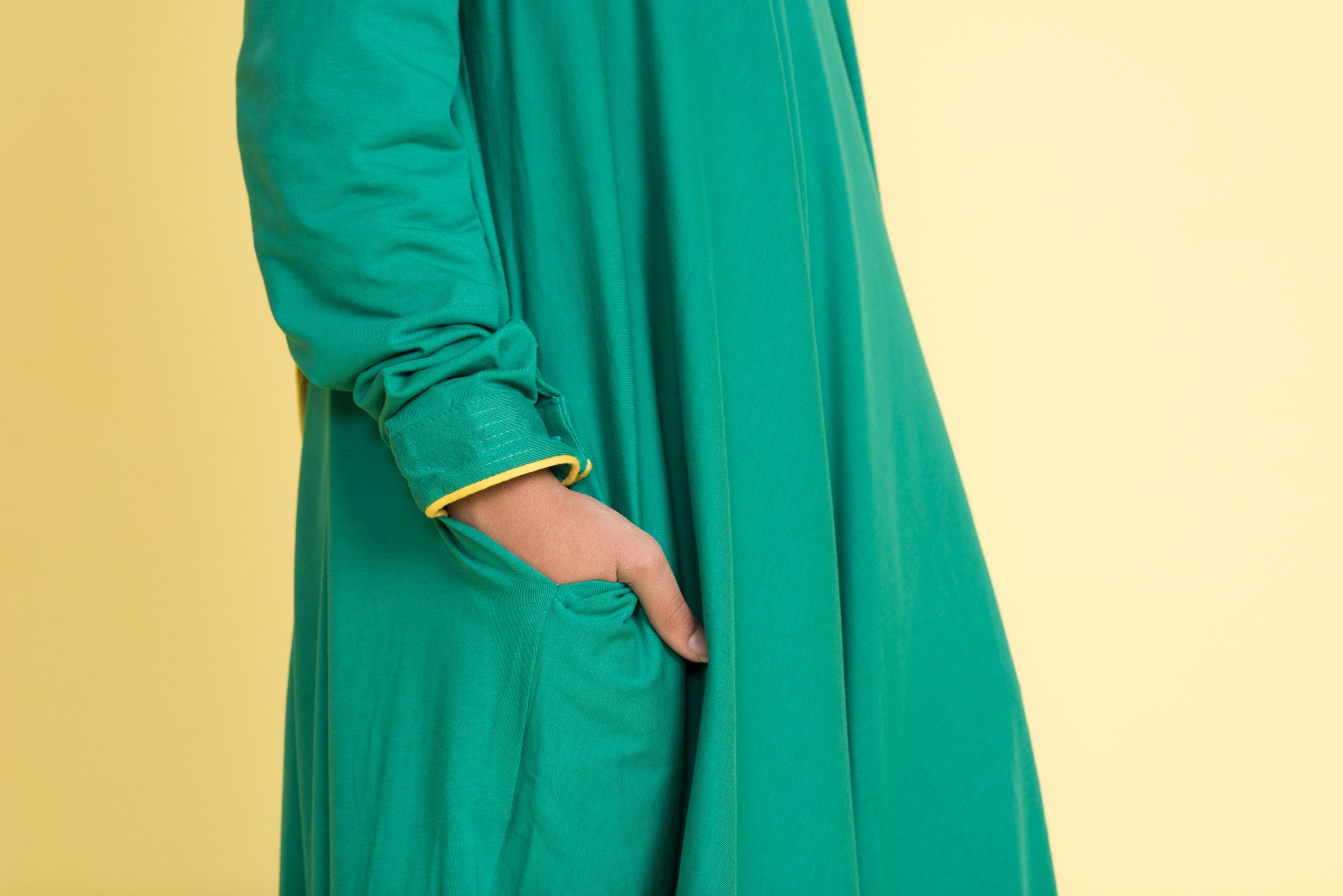Girl's Green Corsage Abaya